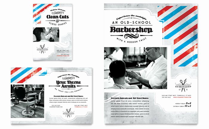 1/4 Page Flyer Template Free Awesome Barbershop Flyer &amp; Ad Template Design