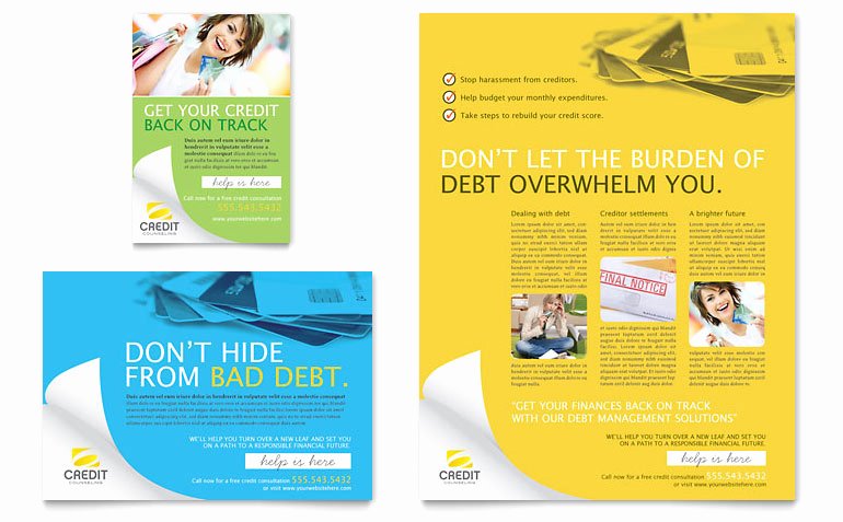 1/4 Page Flyer Template Free Best Of Consumer Credit Counseling Flyer &amp; Ad Template Word