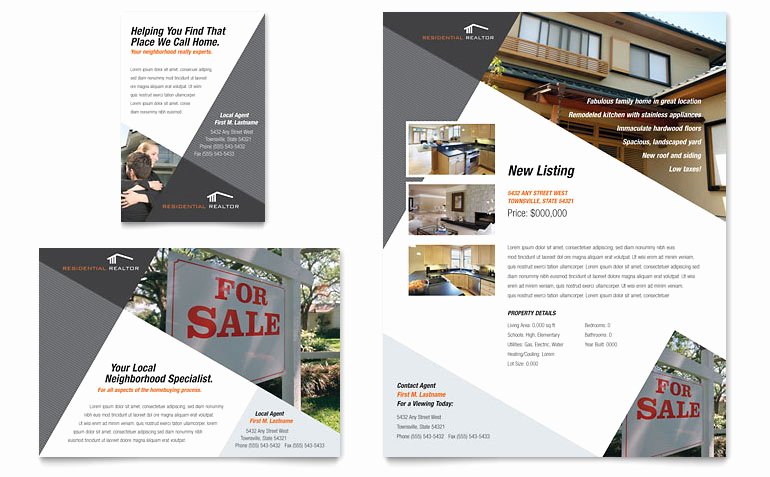 1/4 Page Flyer Template Free Elegant Contemporary &amp; Modern Real Estate Flyer &amp; Ad Template