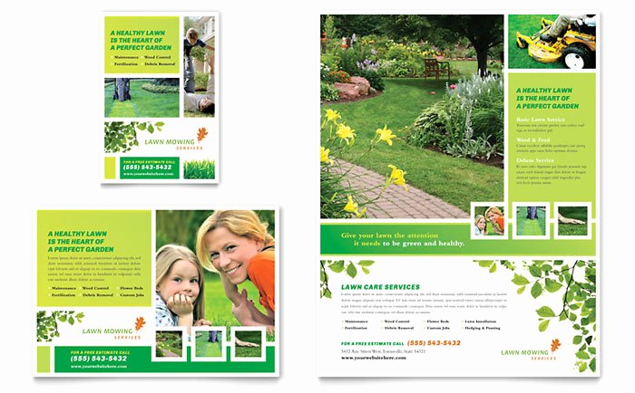 1/4 Page Flyer Template Free Elegant Lawn Mowing Service Flyer &amp; Ad Template Design