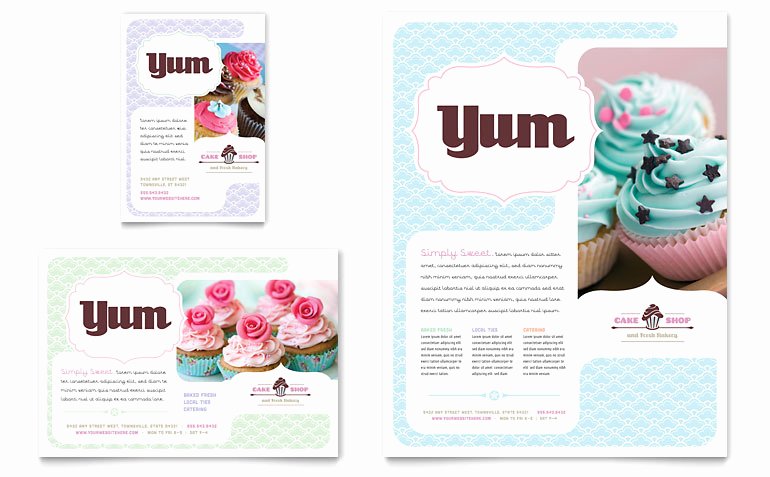 1/4 Page Flyer Template Free Fresh Bakery &amp; Cupcake Shop Flyer &amp; Ad Template Word &amp; Publisher