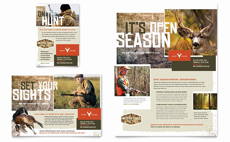 1/4 Page Flyer Template Free Inspirational Hunting Guide Flyer &amp; Ad Template Word &amp; Publisher