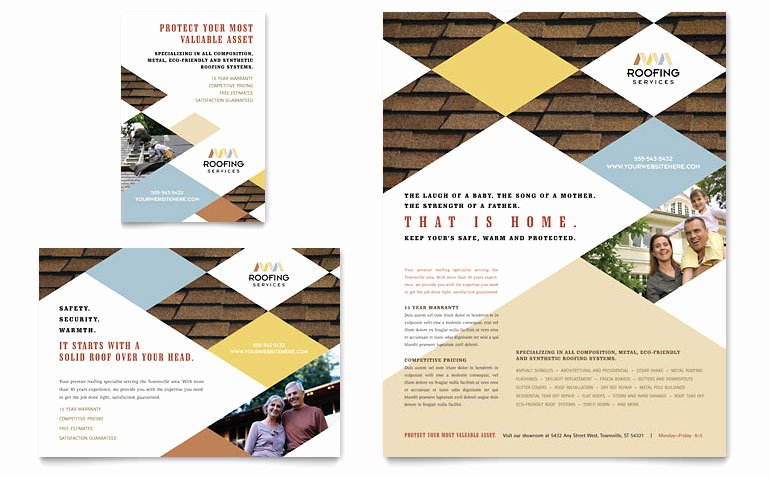 1/4 Page Flyer Template Free Lovely Roofing Contractor Flyer &amp; Ad Template Word &amp; Publisher