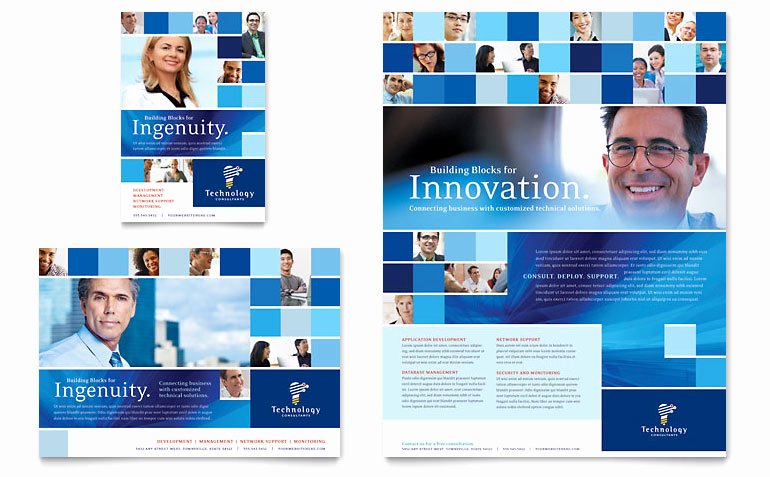 1/4 Page Flyer Template Free Lovely Technology Consulting &amp; It Flyer &amp; Ad Template Word