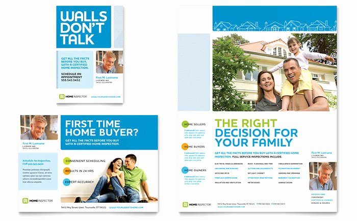 1/4 Page Flyer Template Free New Home Inspection &amp; Inspector Flyer &amp; Ad Template Design