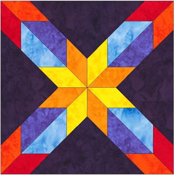 1 Inch Star Template Fresh Big Double Hunter S Star 15 Inch Block Paper Template