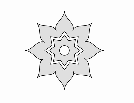 1 Inch Star Template Inspirational 5 X 5 Inch String Art Star Burst Flower Pattern