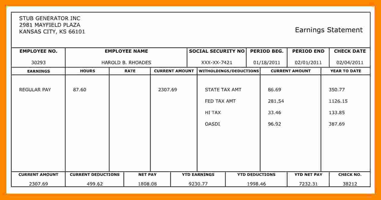 1099 Invoice Template Lovely 9 Free 1099 Pay Stub Template