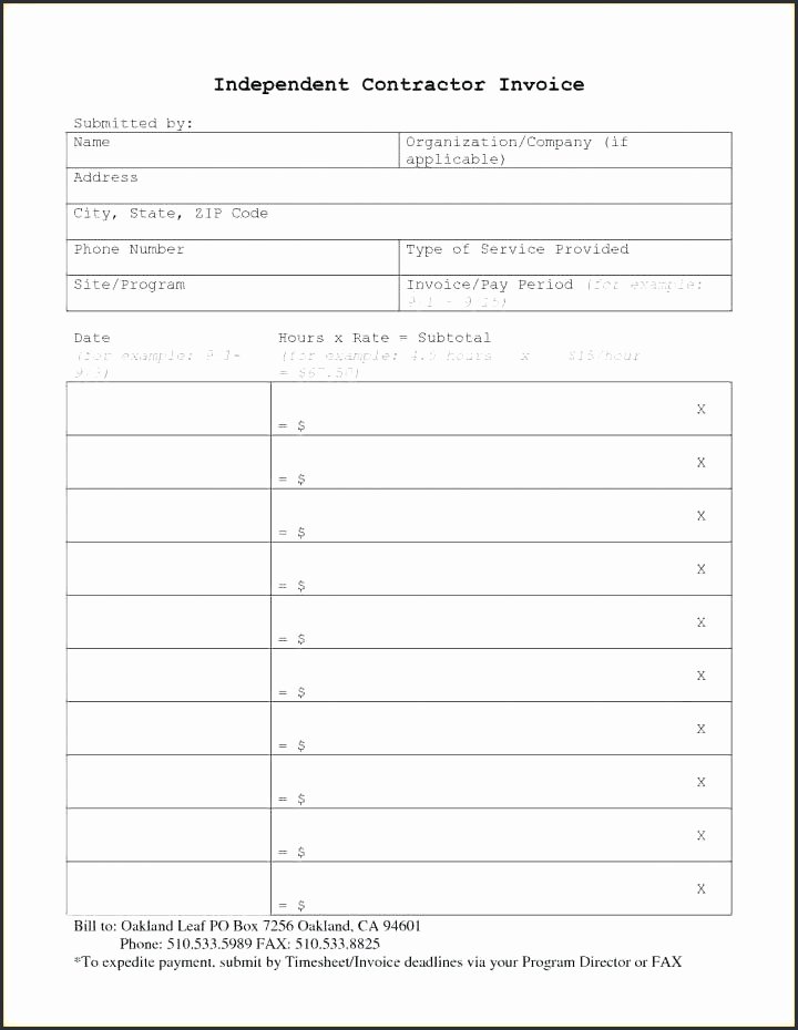 1099 Invoice Template New 1099 Contractor Invoice Template Seven Things that You