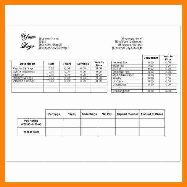 1099 Pay Stub Template Excel Beautiful 5 1099 Pay Stub Generator