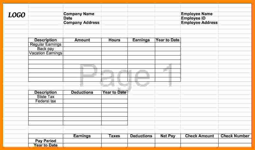 1099 Pay Stub Template Excel Beautiful 5 1099 Pay Stub Template Excel
