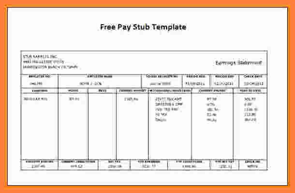 1099 Pay Stub Template Excel Best Of 9 Free Pay Stub Template