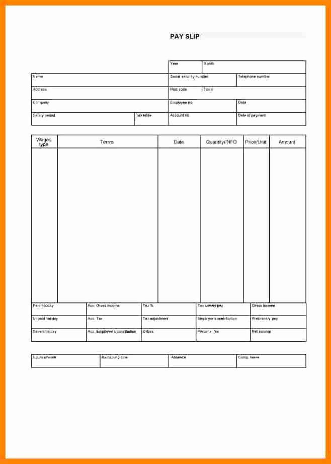 1099 Pay Stub Template Excel New 8 Fillable Pay Stub