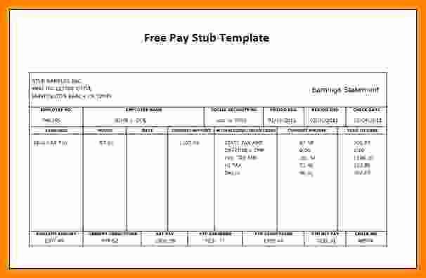 1099 Pay Stub Template Excel Unique 7 Free Paystub software