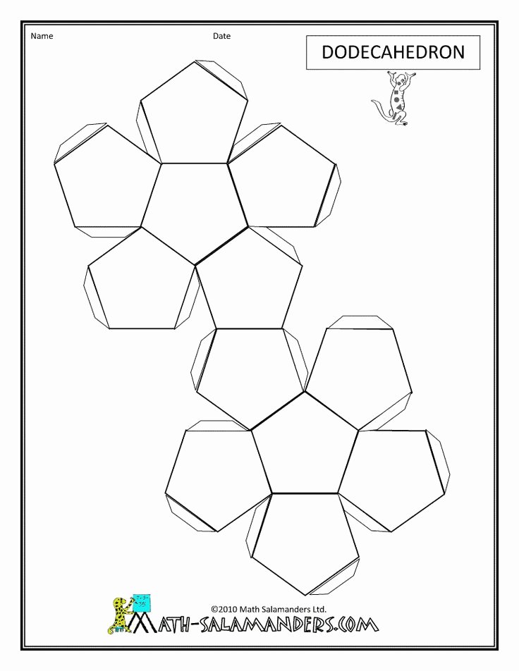 12 Sided Dice Template Beautiful the 25 Best Dodecahedron Template Ideas On Pinterest