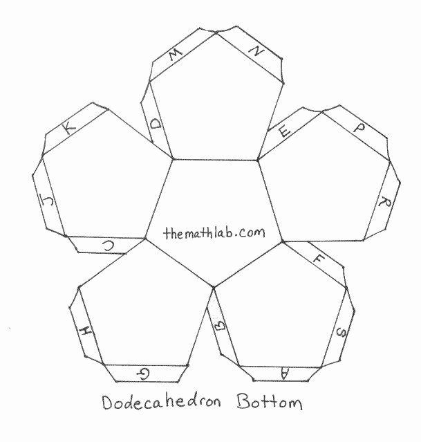 12 Sided Dice Template Elegant Dodecahedron Bottom Net