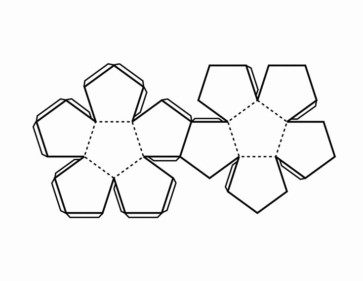 12 Sided Dice Template Fresh Best 25 Dodecahedron Template Ideas On Pinterest