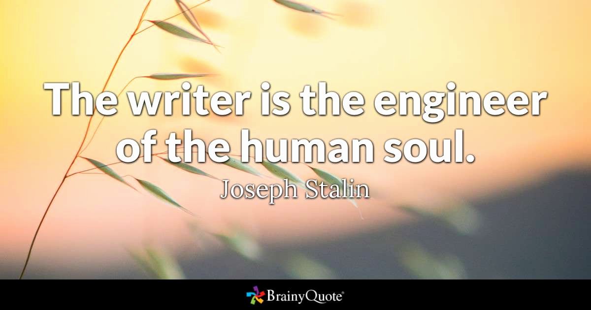 1953 Essay by John Steinbeck Elegant Joseph Stalin the Writer is the Engineer Of the Human soul