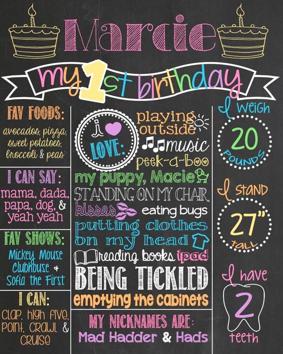1st Birthday Chalkboard Sign Template Free Peterainsworth 1st Birthday Chalkboard Sign Template Free Peterainsworth