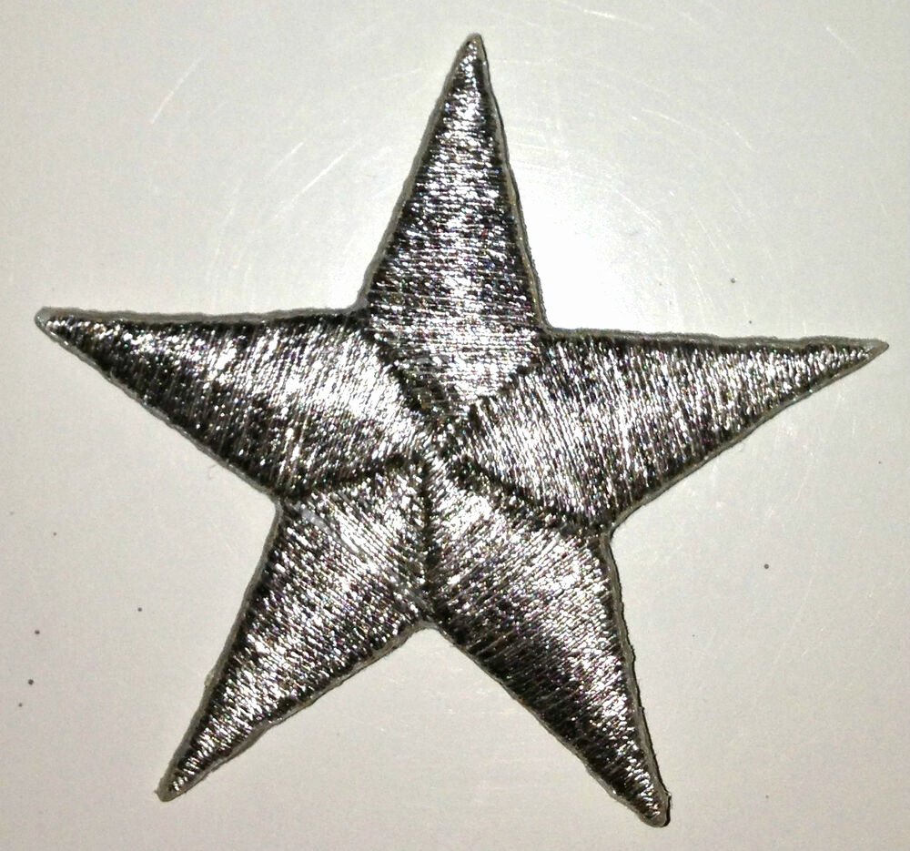 2 Inch Star Awesome Silver 1 2 Inch Iron On Star Patch Applique Kid Patches