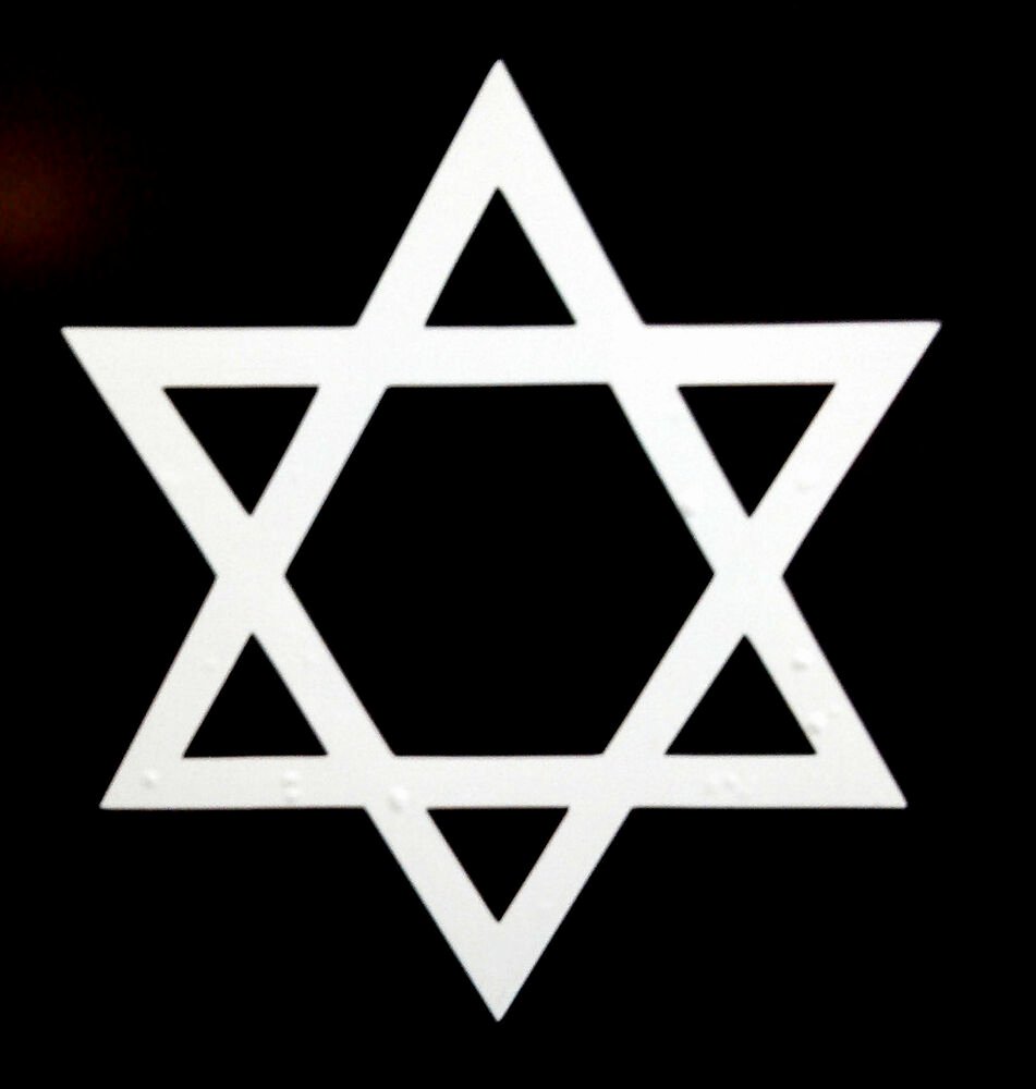 2 Inch Star Best Of Star Of David 5 1 2&quot; Inch Vinyl Decal Bumper Window