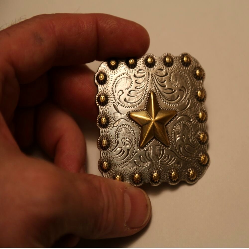 2 Inch Star Lovely Gold Star Concho Square 2 25 Inch