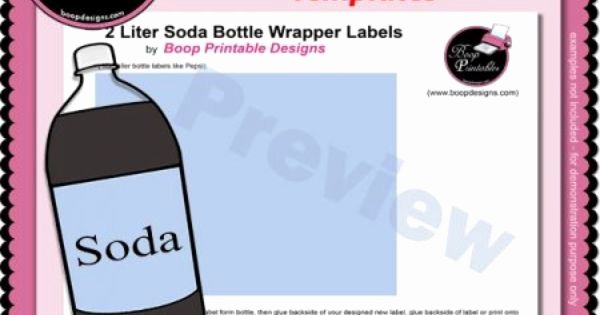 2 Liter Bottle Label Template Unique 2 Liter soda Bottle Wrapper Label Templates by Boop