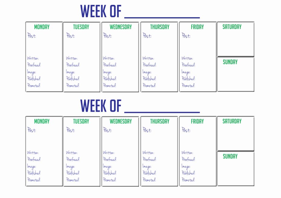 2 Week Calendar Printable Awesome Kate the Almost Great Giveaway