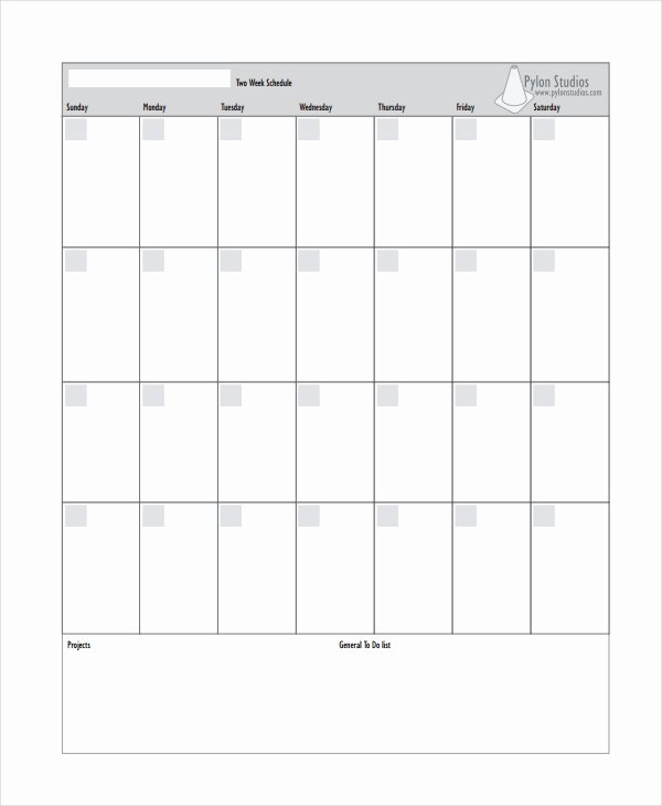2 Week Calendar Printable Beautiful 16 Calendar Templates