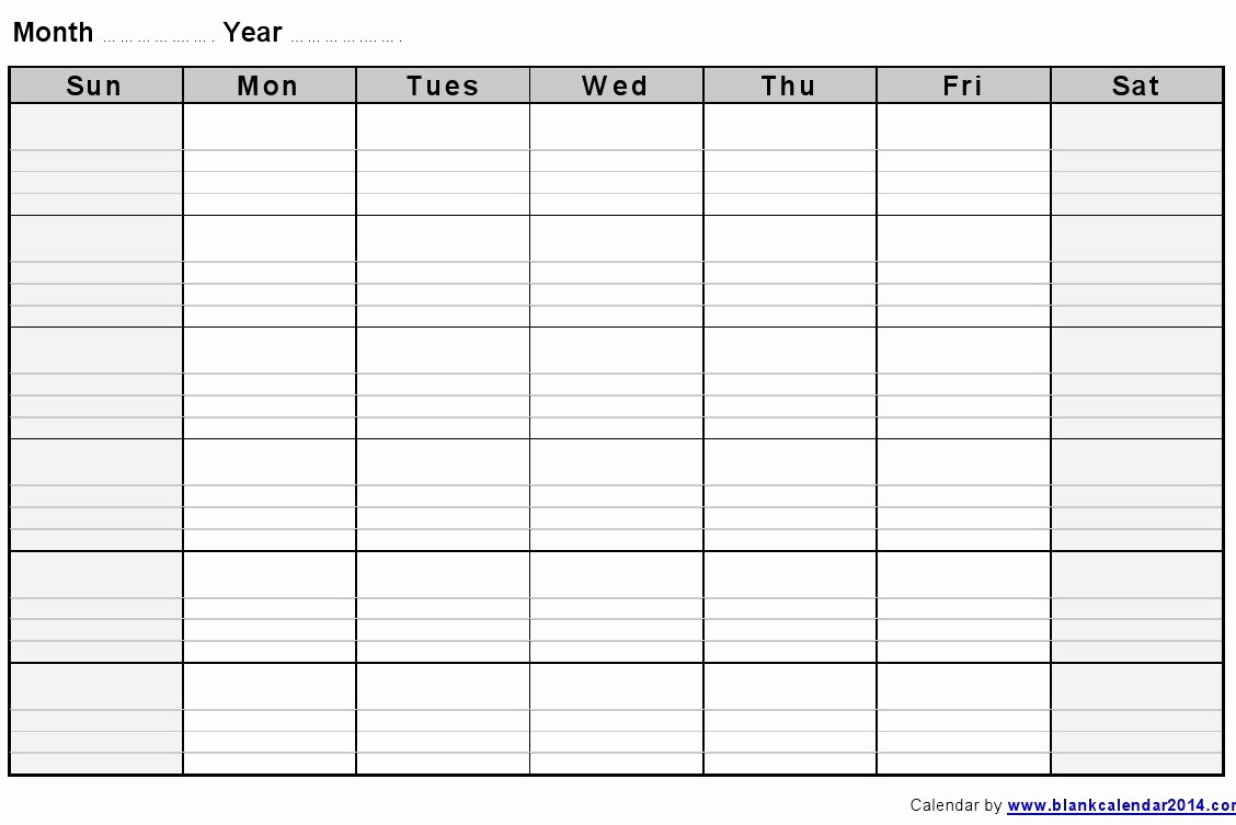 2 Week Calendar Printable Unique Blank Week Calendar