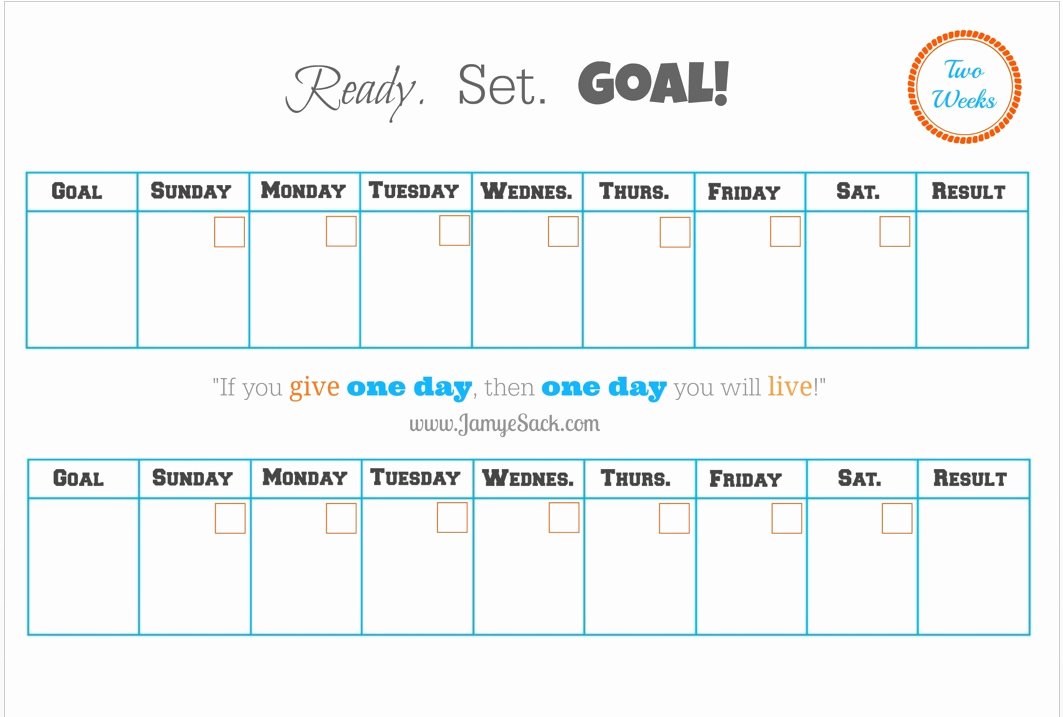 2 Week Calendar Printable Unique [free Printable] Two Week Goal Calendar – Jamye Sack