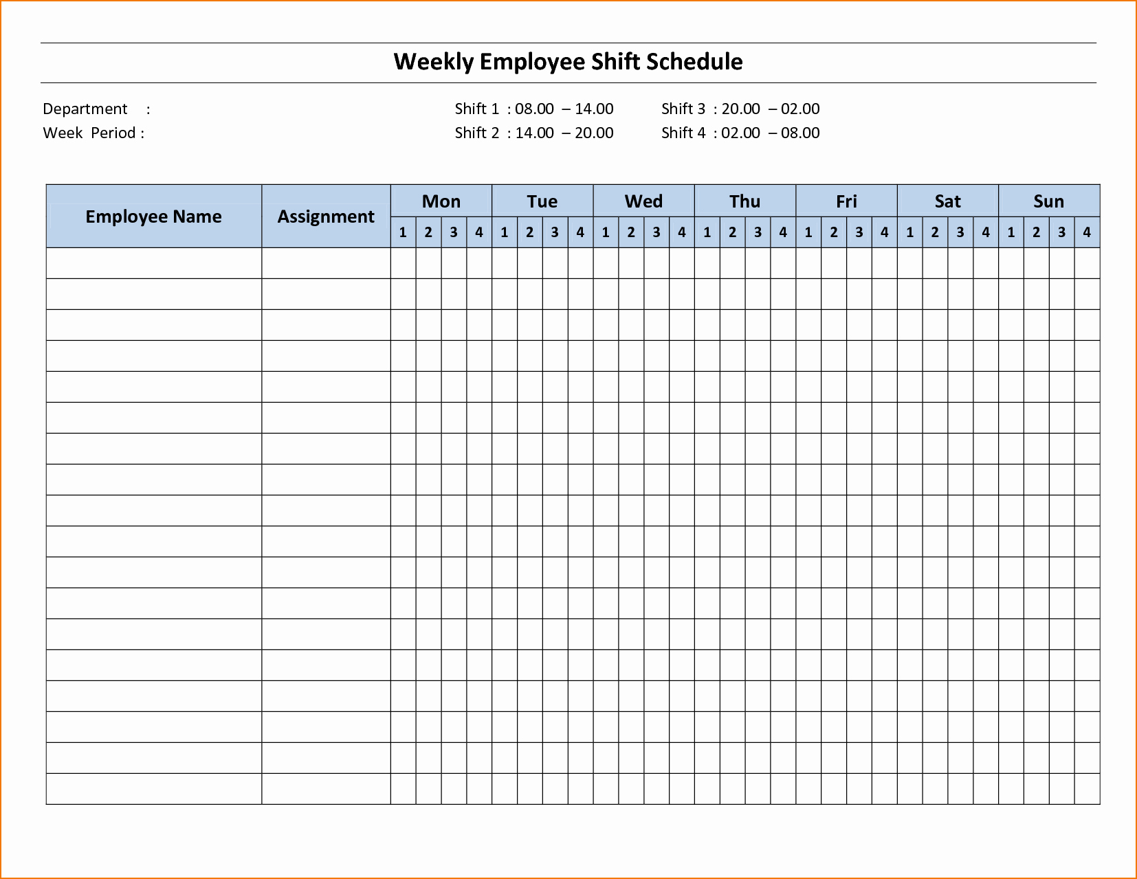 2 Week Schedule Template Awesome 3 Week Schedule Template