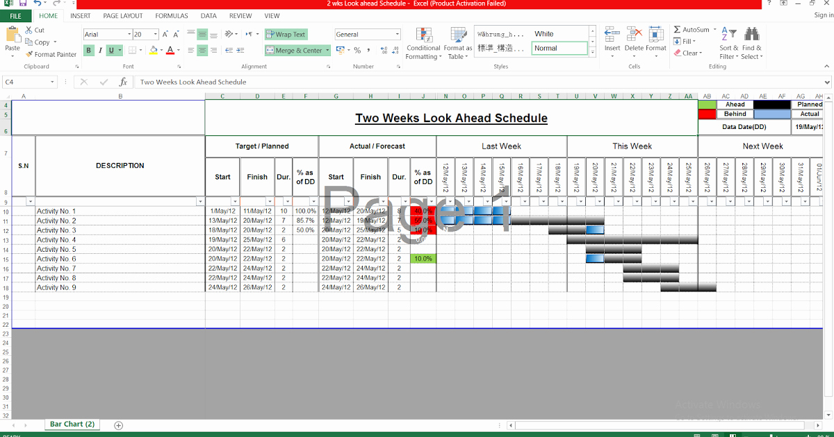 2 Week Schedule Template Beautiful Download Two Week Look Ahead Schedule Template