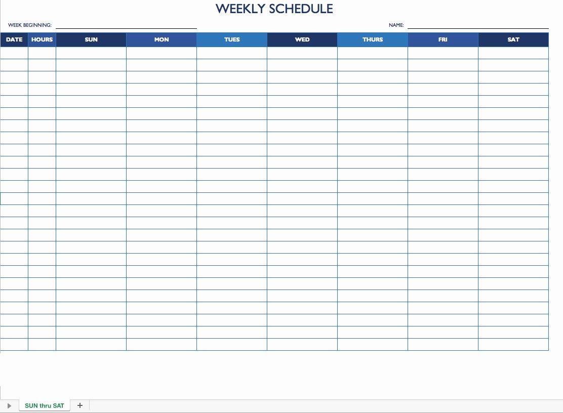 2 Week Schedule Template Best Of Free Work Schedule Templates for Word and Excel