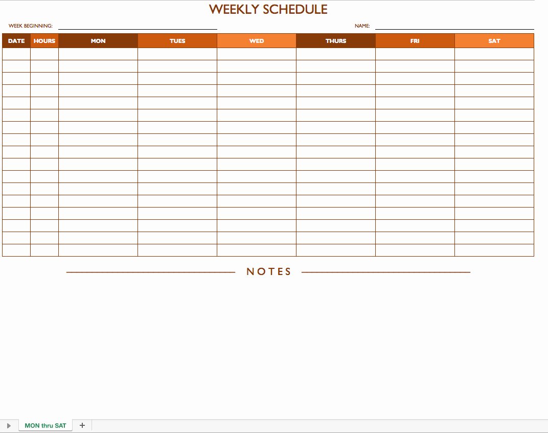 2 Week Schedule Template Elegant Free Work Schedule Templates for Word and Excel