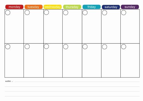 2 Week Schedule Template Elegant More Free Printable Menu Plans