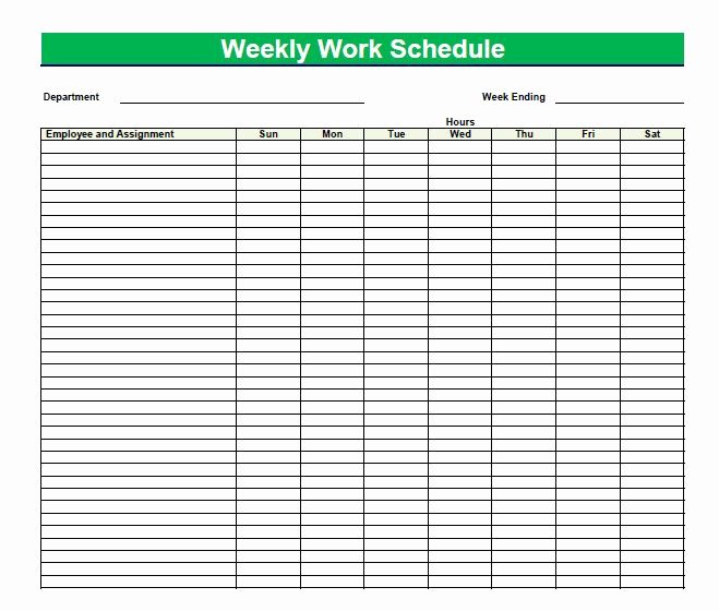 2 Week Schedule Template Inspirational Blank Time Sheets for Employees