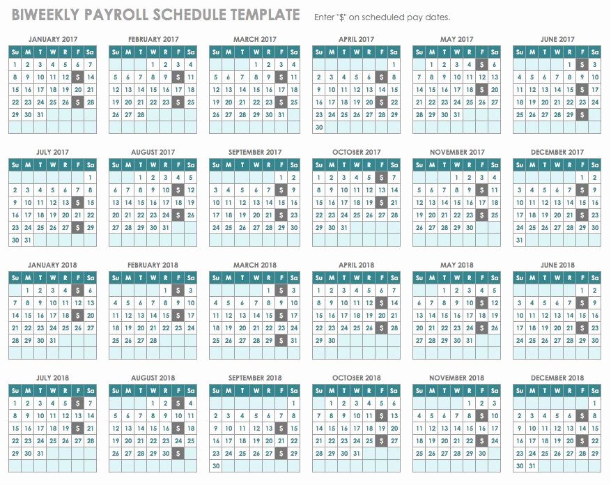 2019 Biweekly Payroll Calendar Excel Awesome 15 Free Payroll Templates