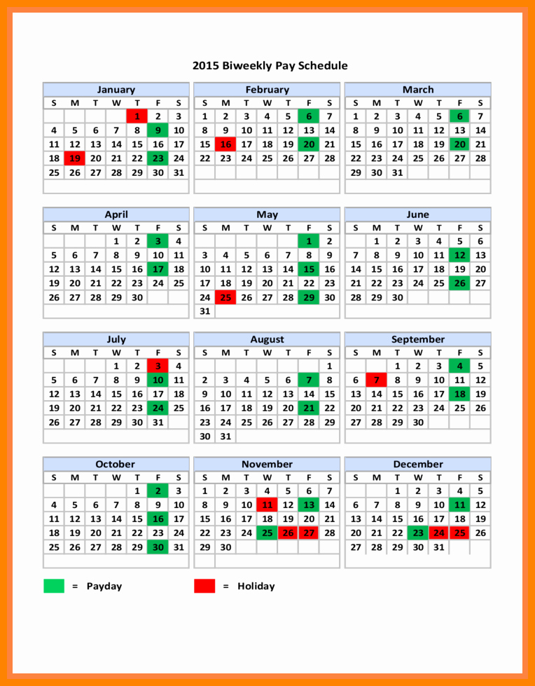 2019 Biweekly Payroll Calendar Template Excel New 6 2018 Biweekly Payroll Calendar Template