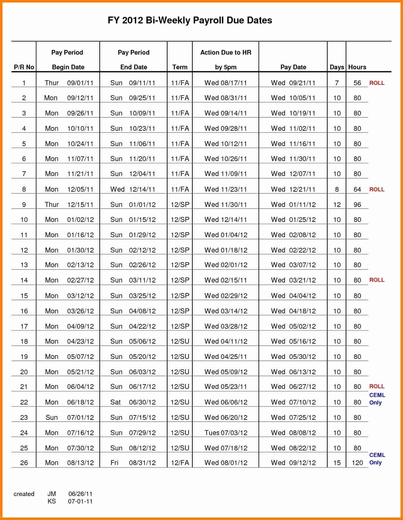 2019 Biweekly Payroll Calendar Template Unique Adp Biweekly Payroll Calendar 2018 Download for