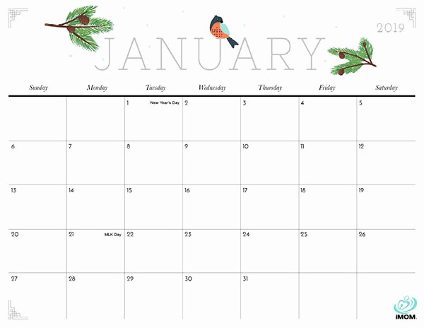 2019 Cute Calendar Printable Fresh Cute and Crafty 2019 Calendar Imom