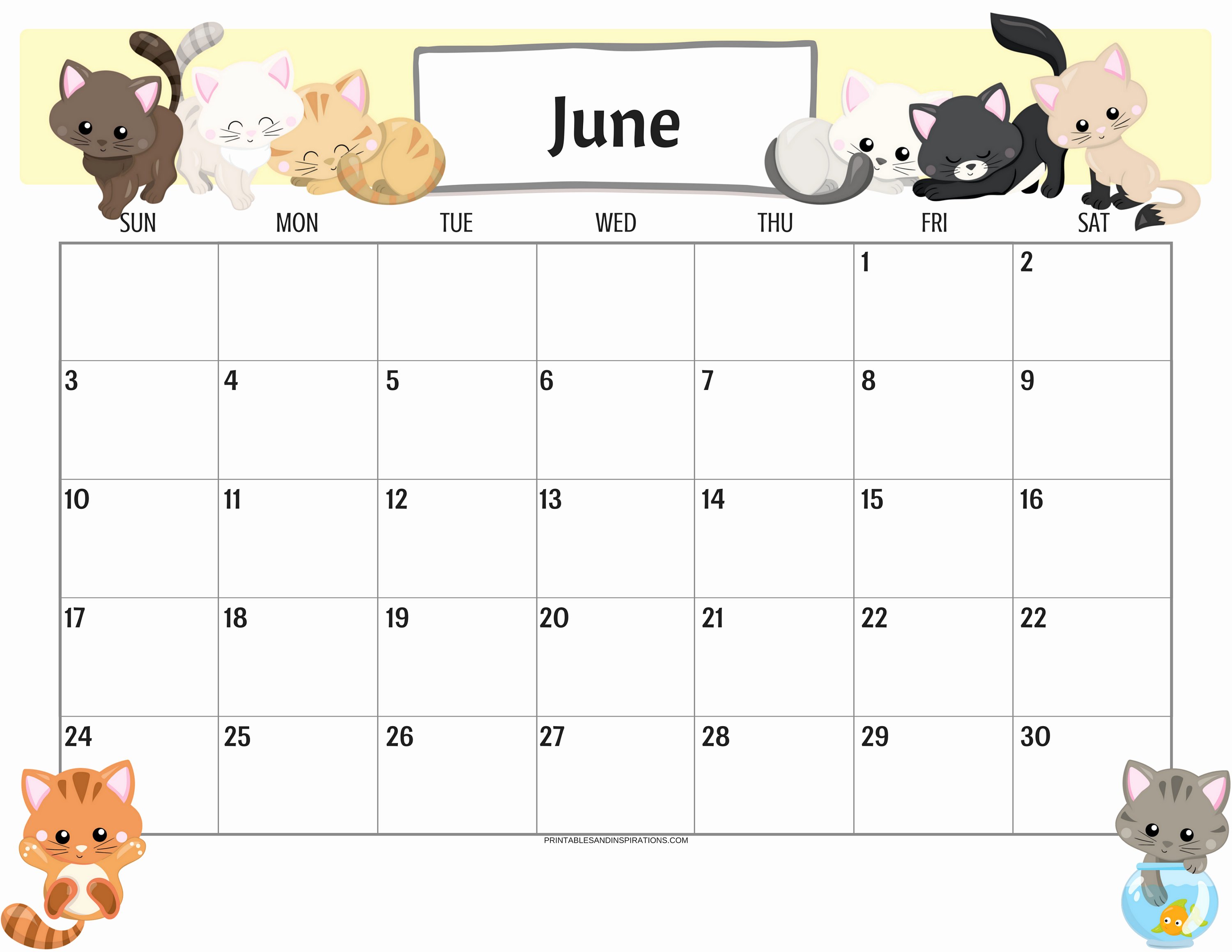 2019 Cute Calendar Printable Inspirational Cute Cats 2019 Calendar Printable Planner Pdf with Free