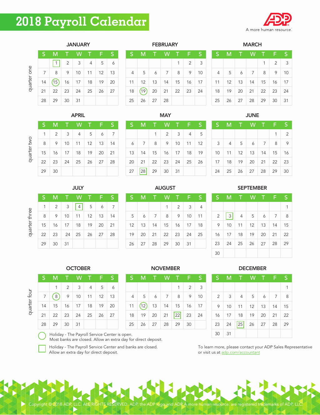 2019 Payroll Calendar Template Awesome Adp Biweekly Payroll Calendar 2019