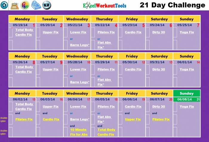 21 Day Fix Calendar Template Best Of 21 Day Fix Calendar Printable