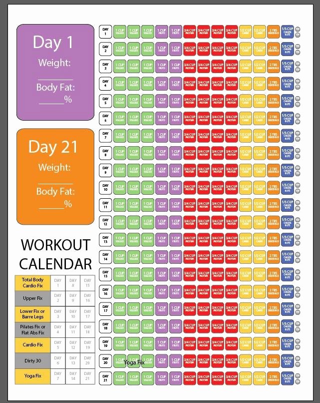 21 Day Fix Calendar Template Fresh 1200 1499 21 Day Fix Check Sheet