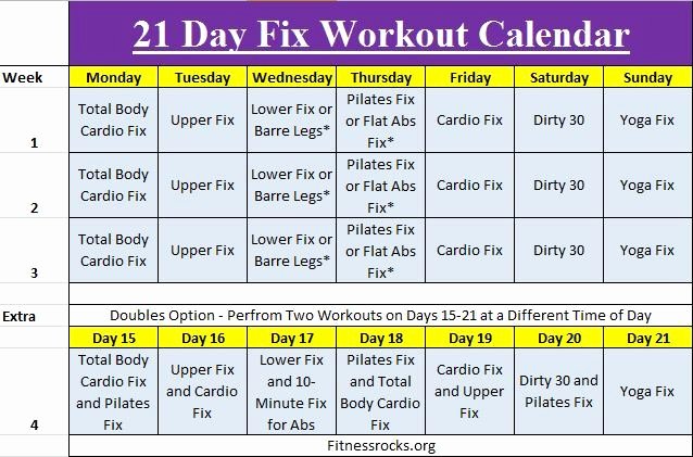 21 Day Fix Calendar Template Lovely Autumn S 21 Day Fix Training Schedule Free Downloadable