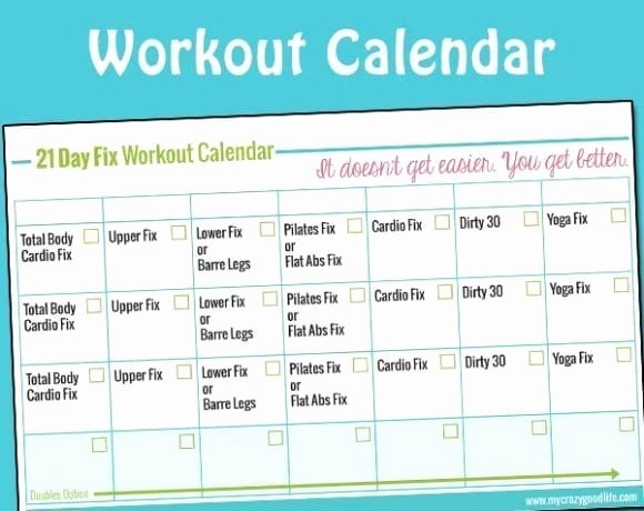 21 Day Fix Calendar Template Lovely Beachbody Printables Archives