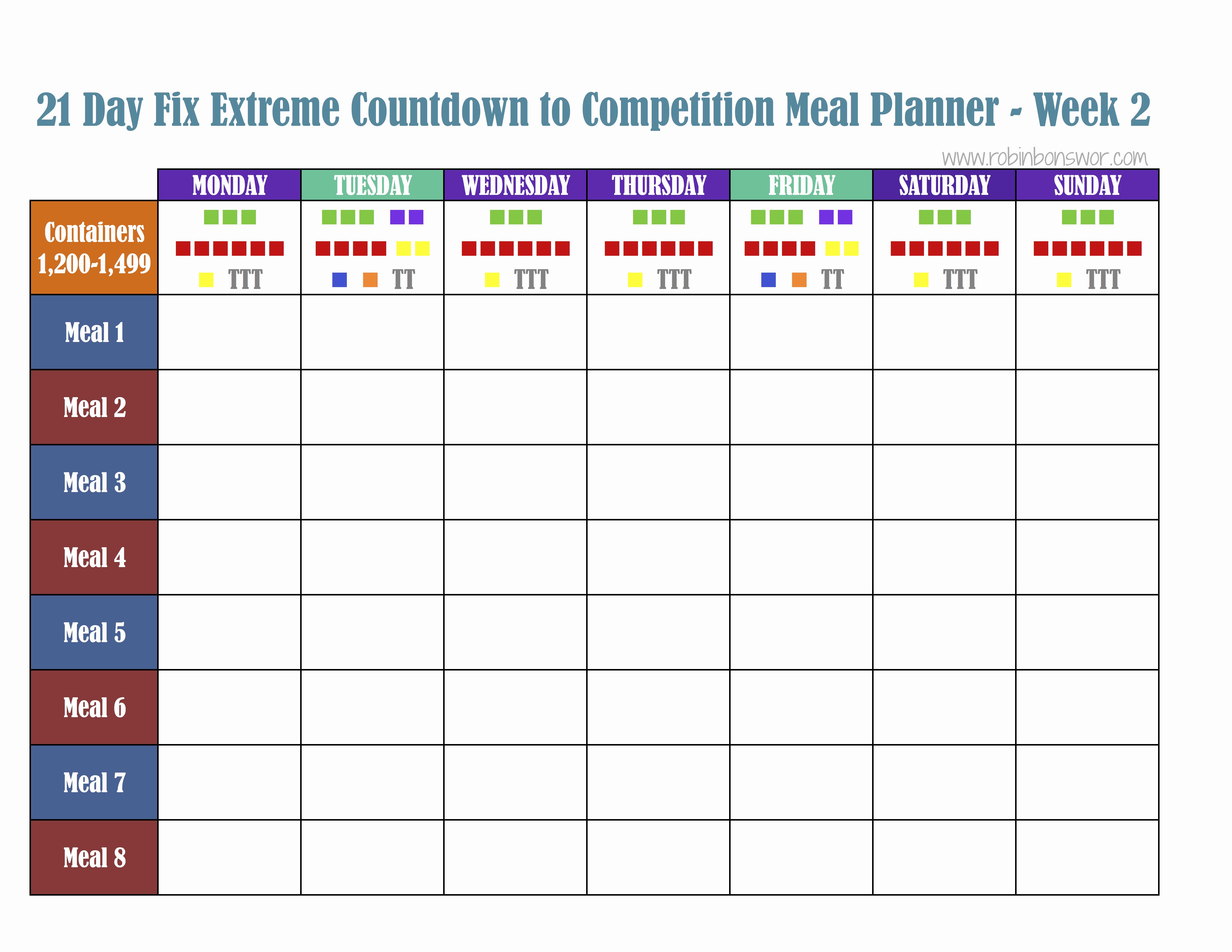 21 Day Fix Calendar Template Luxury 21 Day Fix Meal Plan tools