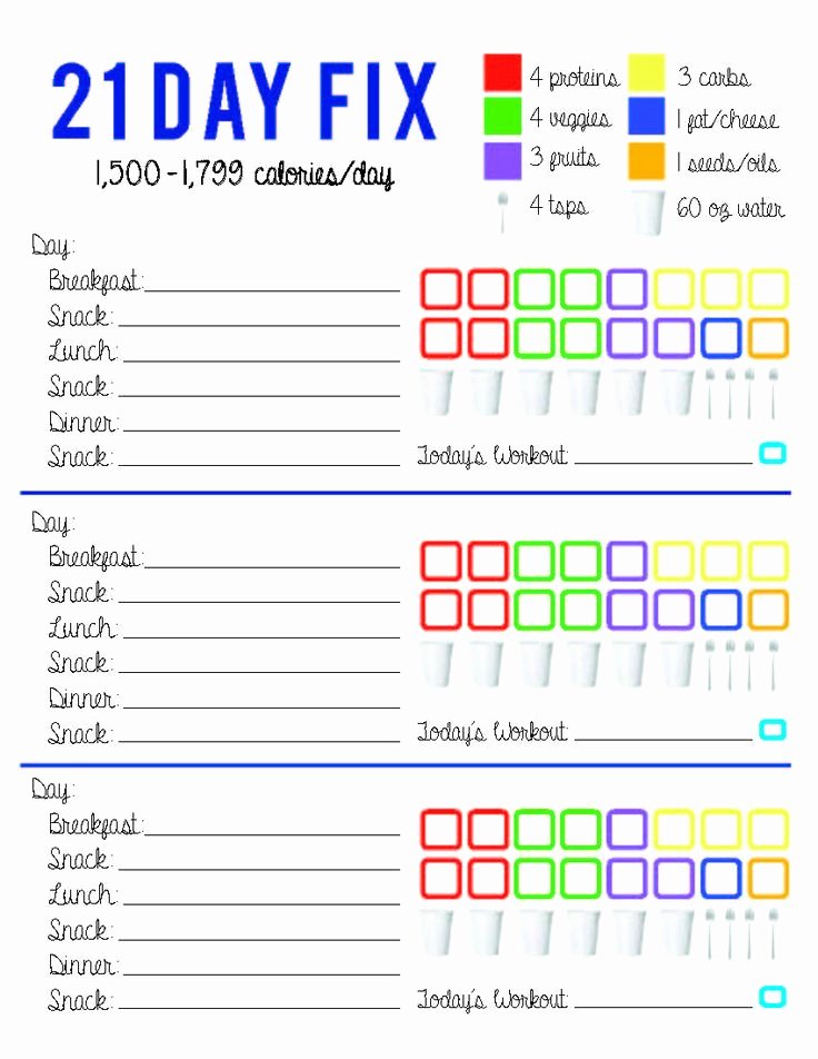 21 Day Fix Calendar Template New 21 Day Fix Tracker 1500 1799 Google Search