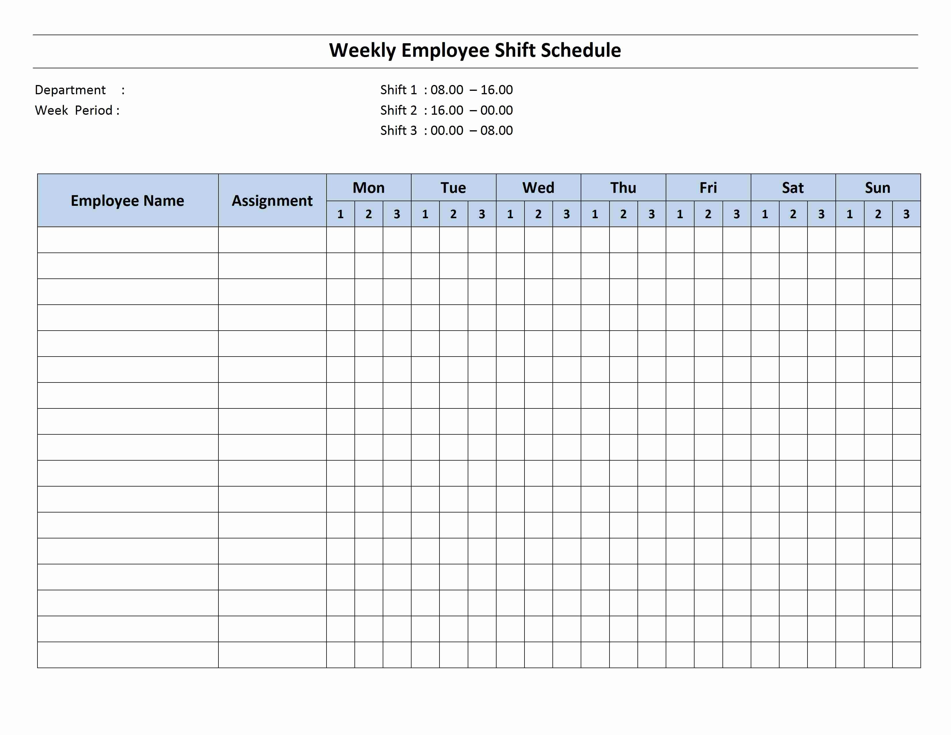 24 7 Shift Schedule Template Best Of 8 Hour Shift Schedule Template